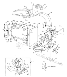 Collection System Diagram and Parts List for 217A 32-CuFt-190100 Cub Cadet Lawn Tractor
